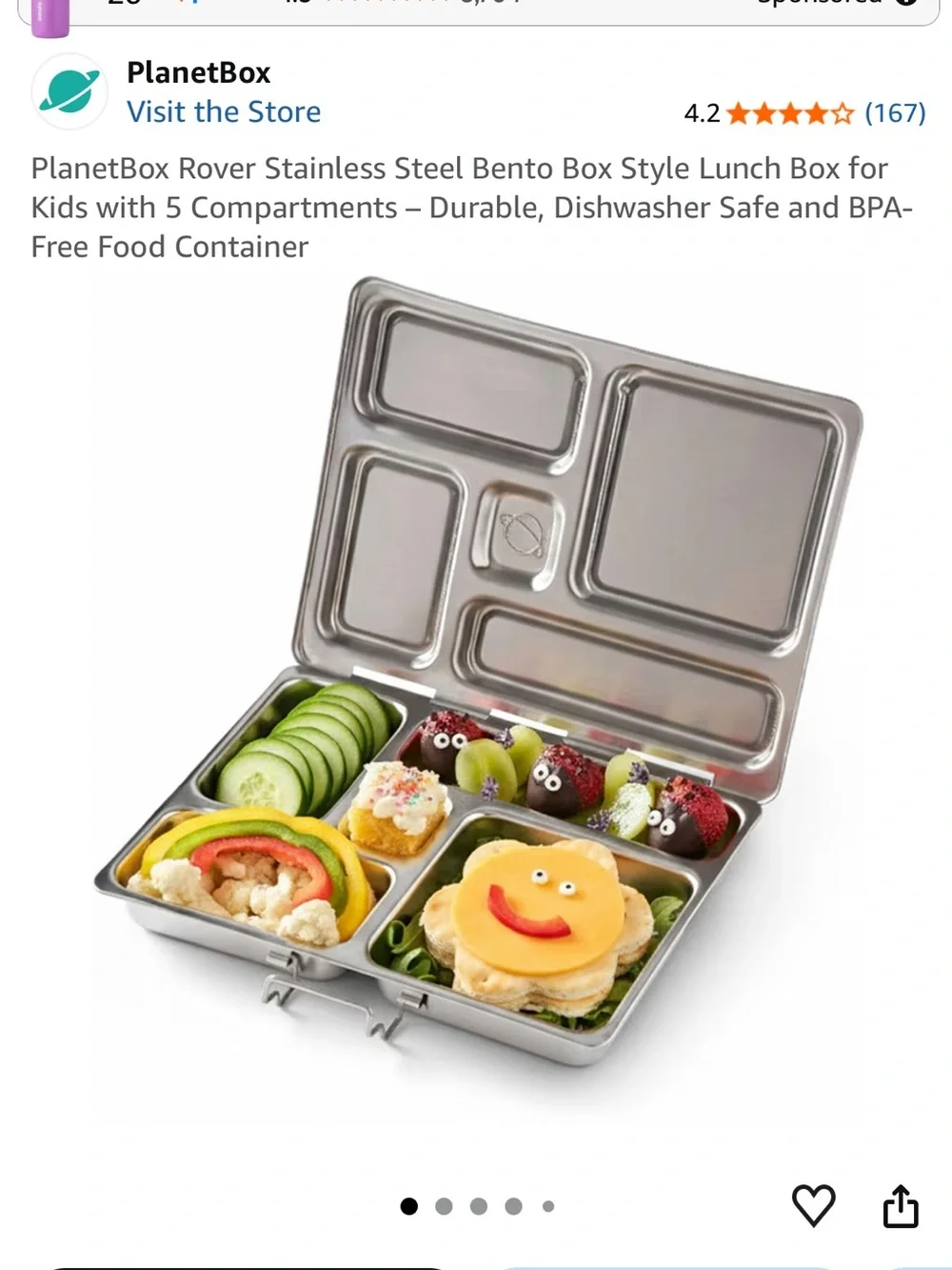 PLANETBOX Rover stainless steel bento style Lunch Box